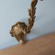Wall light in bronze art nouveau with green opaline lampshades.