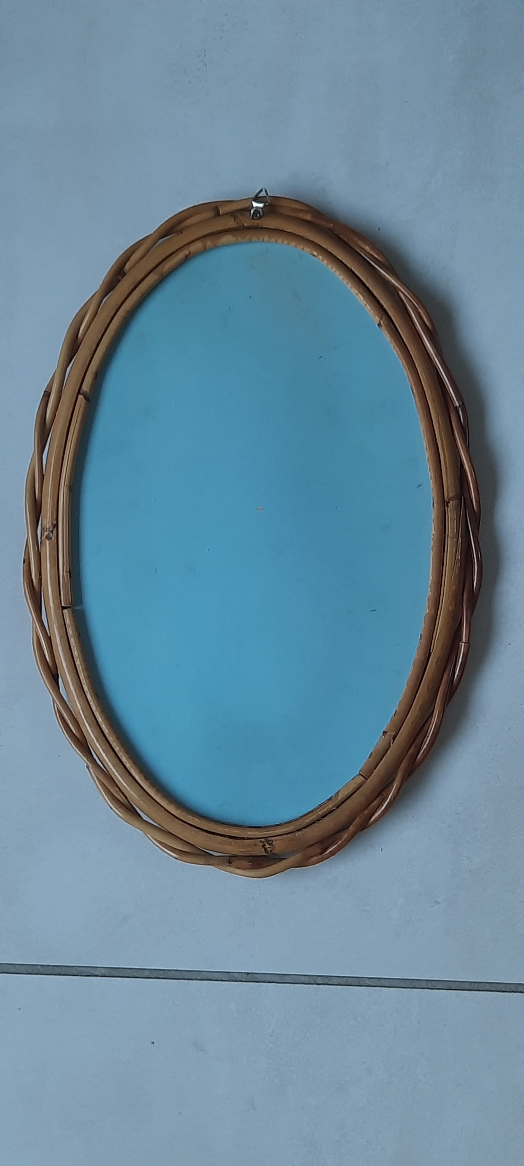 Old rattan mirror