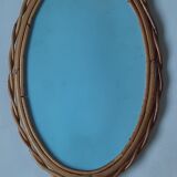 Old rattan mirror