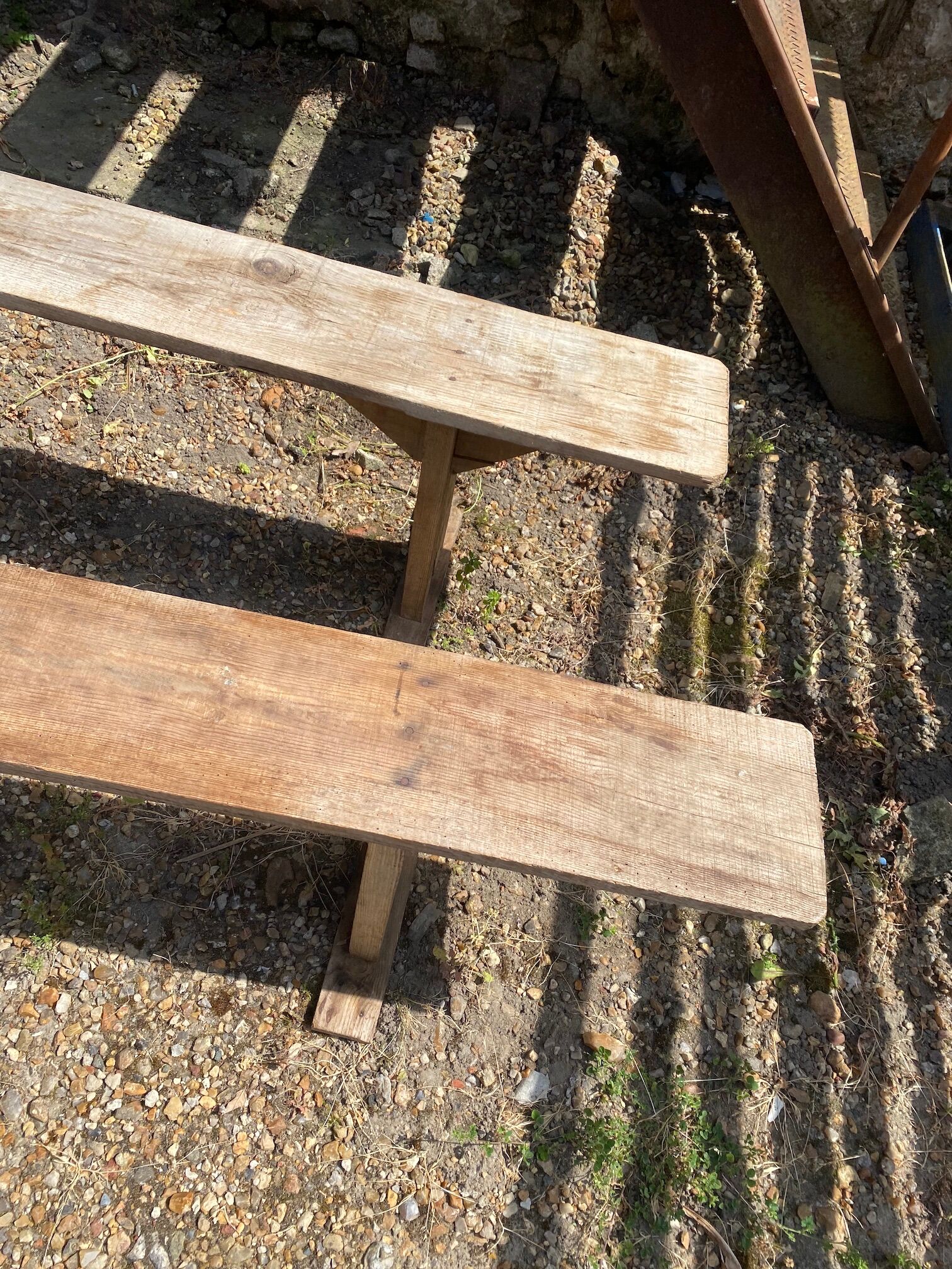 Pair of farm benches