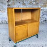 Mid-Century Vintage Storage Cabinet on Metal Legs