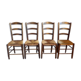 Set 4 brutalist mulched chairs