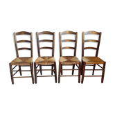 Set 4 brutalist mulched chairs