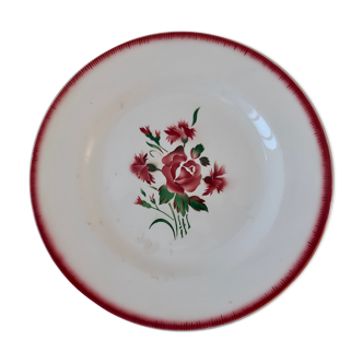 Plat Digoin modèle bouquet fleuri