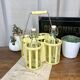 Porte-bouteille vintage jaune