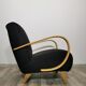 Fauteuil noir par Jindrich Halabala, années 1940