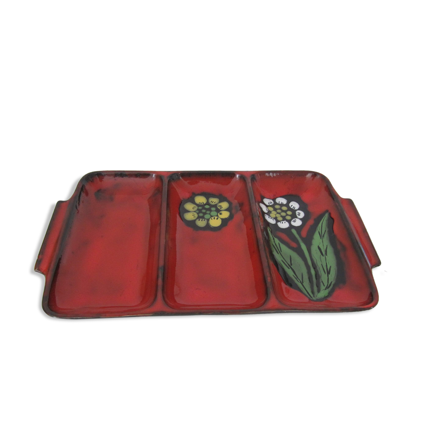 Vintage Bresse ceramic raw vegetable dish