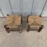 Set of 2 antique stools
