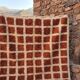 Ecru Moroccan rug with geometric patterns 200cm x 270cm.