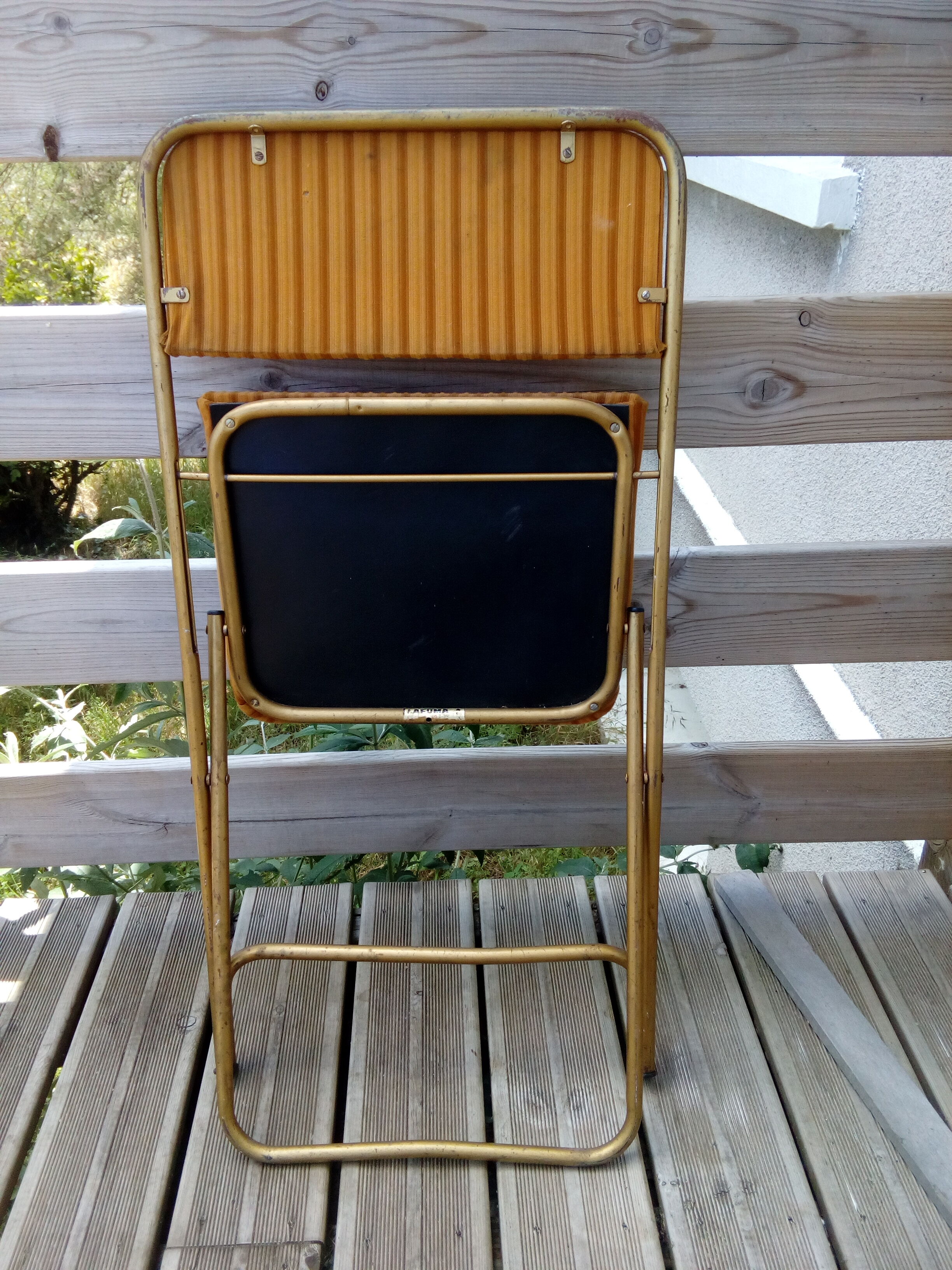 Pair of folding chairs Lafuma model Chantazur from before 1968