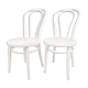 Paire de chaises bistrot vintage bois courbé, style café viennois classique