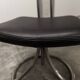 Pair of French Army telegraph operator's swivel chairs, new leather