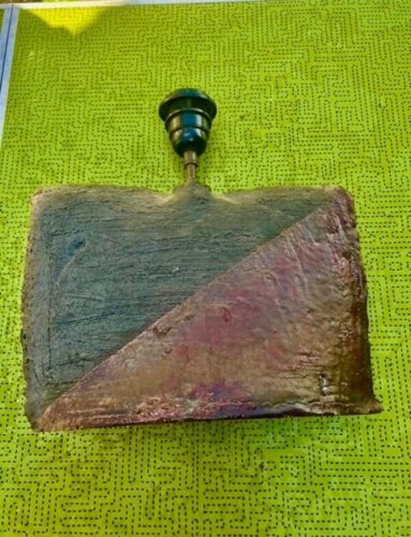 Pied de lampe en grès