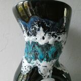 Ceramic vase fat lava, 60s
