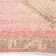 3x13 Pink & Brown Long Classic Vintage Runner Rug, 92x415Cm