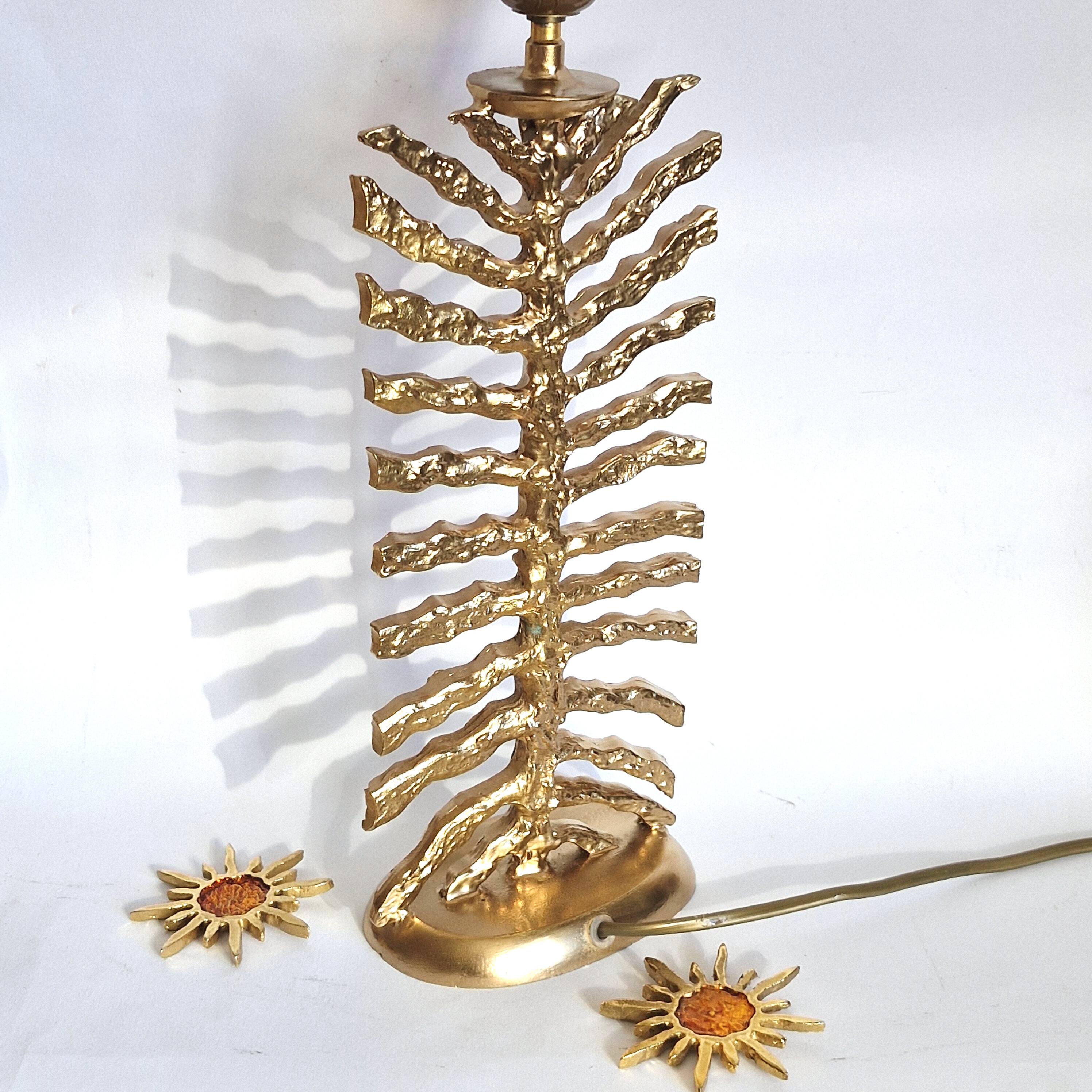 Gilded bronze lamp Stéphane Galerneau