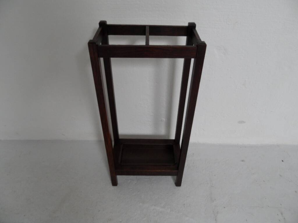 Antique oak umbrella stand