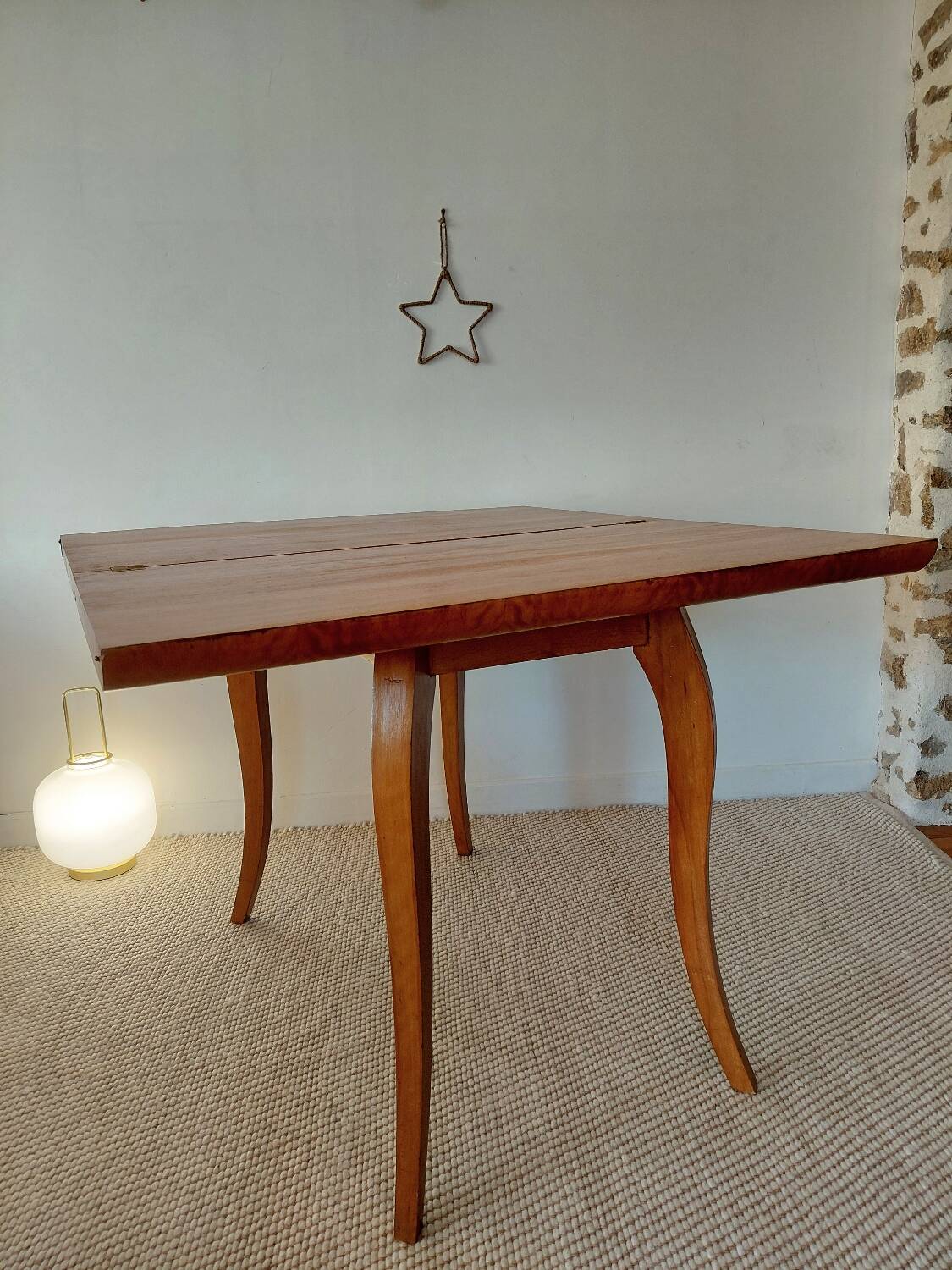 Spectacular Art Deco modular Console Table in walnut burl - 2 in 1
