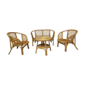 Salon en rotin 1 canapé 2 fauteuils 1 table