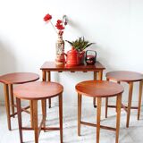 1960's Czechoslovakian nesting tables by Poul Hundevad