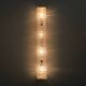 Pair of Art Decò Style Brass and Textured Murano Glass Sconces