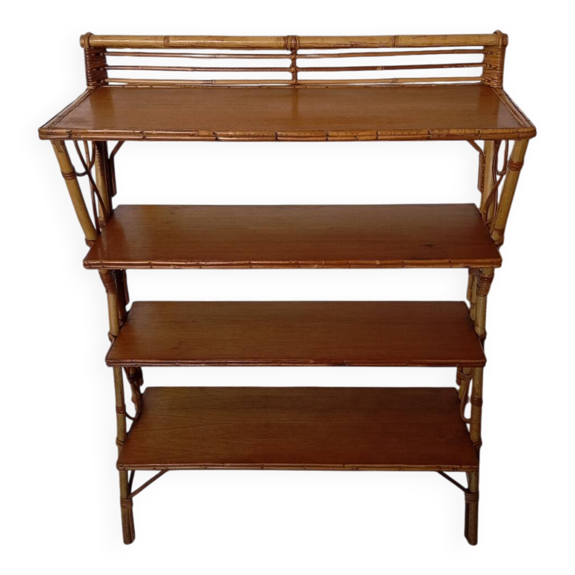 Rattan shelf