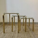 Set of 3 glass nesting tables