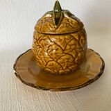 Vintage Pineapple Barbotine Jam Jar