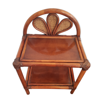 Vintage rattan bedside