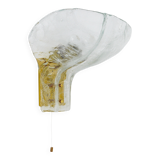 J.T. Kalmar enormous petal wall light in brass and blown glass, mid-century, Austria, 1970s