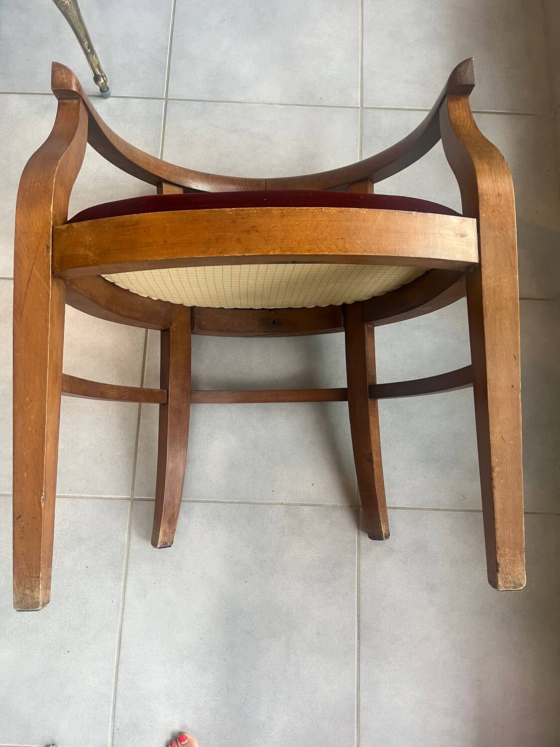 Fauteuil de bureau art déco bois courbé - 30/40’s