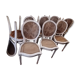 Lot Louis XV medallion chairs canned