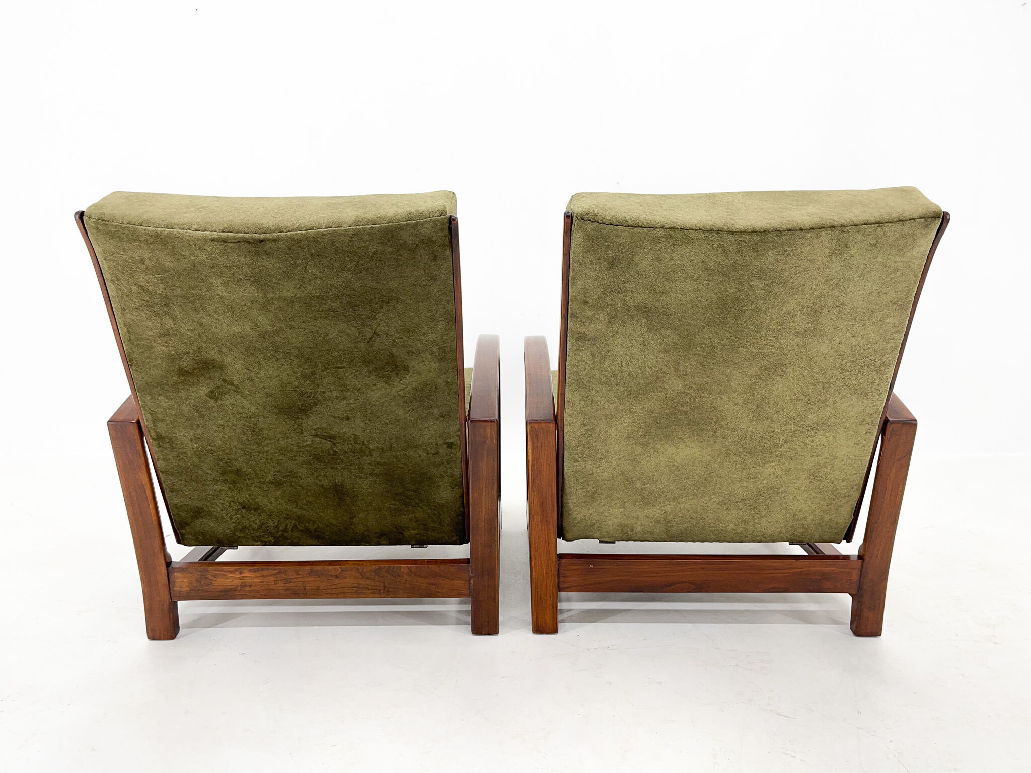 Pair of art deco adjustable armchairs 1930's