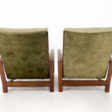 Pair of art deco adjustable armchairs 1930's