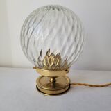 Art Deco lamp in brass and glass