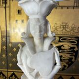 Alabaster table lamp "La Dame de Pic"