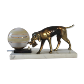 Veilleuse de style Art Déco chien au lièvre