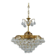 Hollywood Regency chandelier with crystal glass shades by Ernst Palme, Germany, 1960s