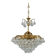 Hollywood Regency chandelier with crystal glass shades by Ernst Palme, Germany, 1960s