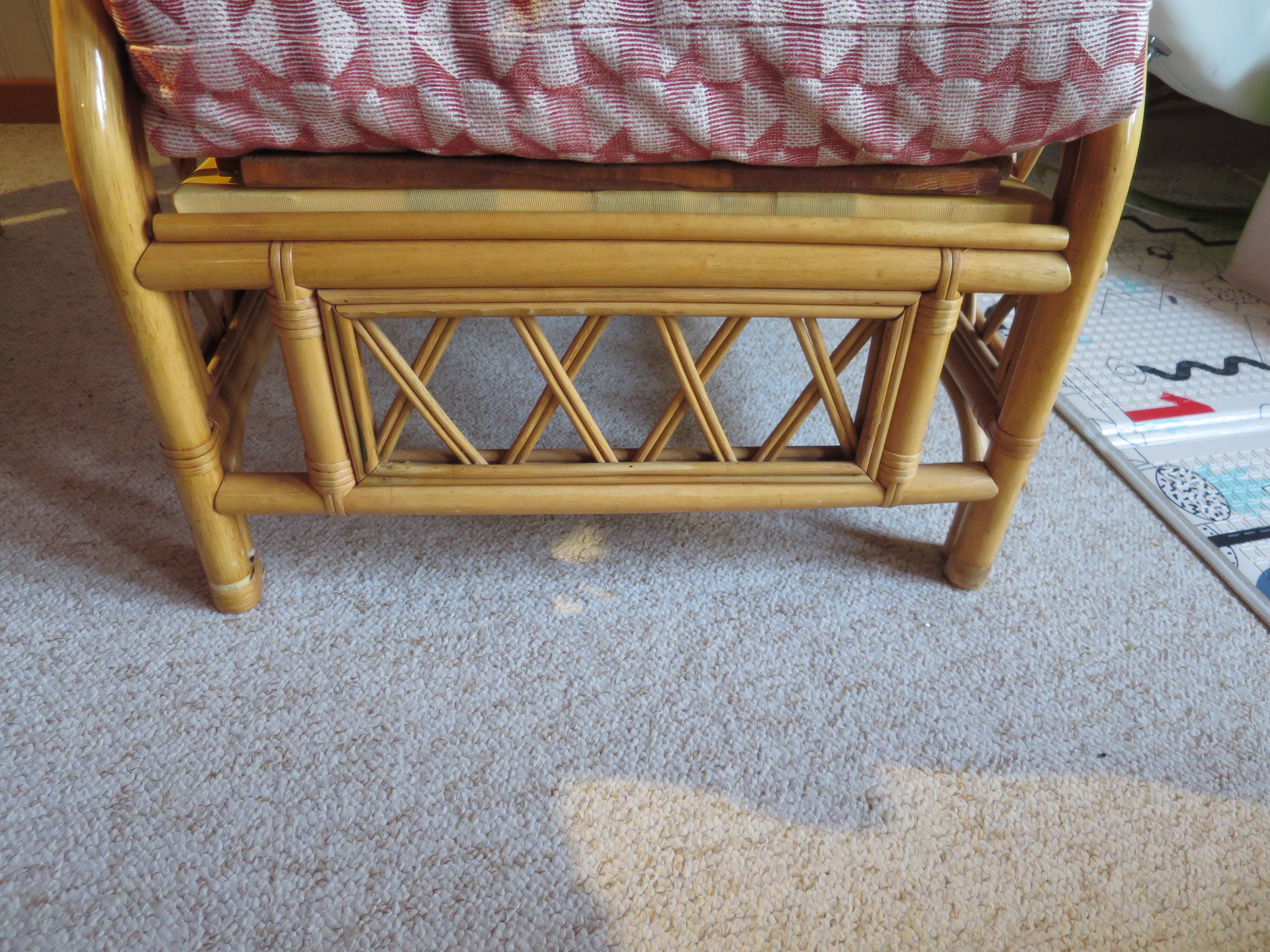 Vintage - Set of 2 woven rattan, bamboo and wood armchairs - Natural colour - 1980s