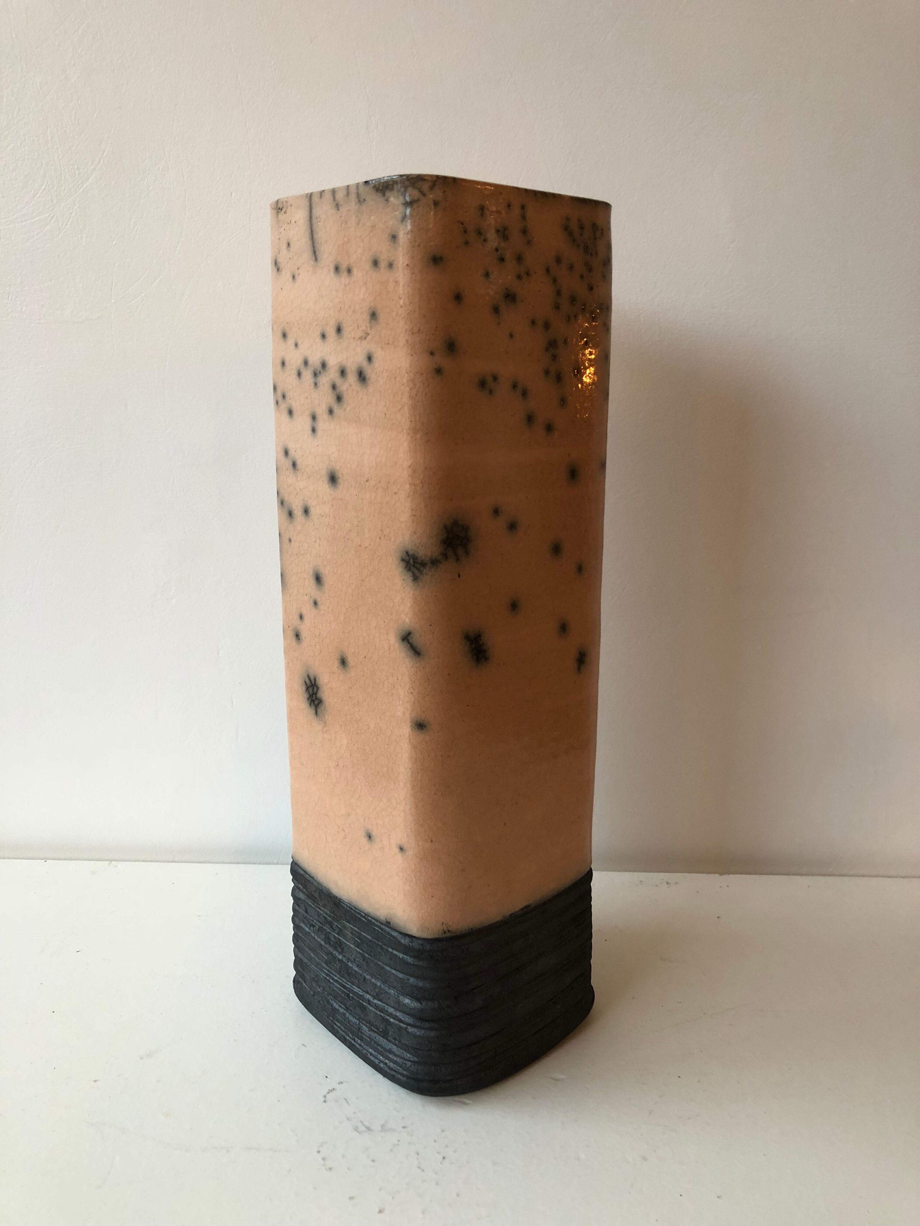 Vase ceramic raku vintage