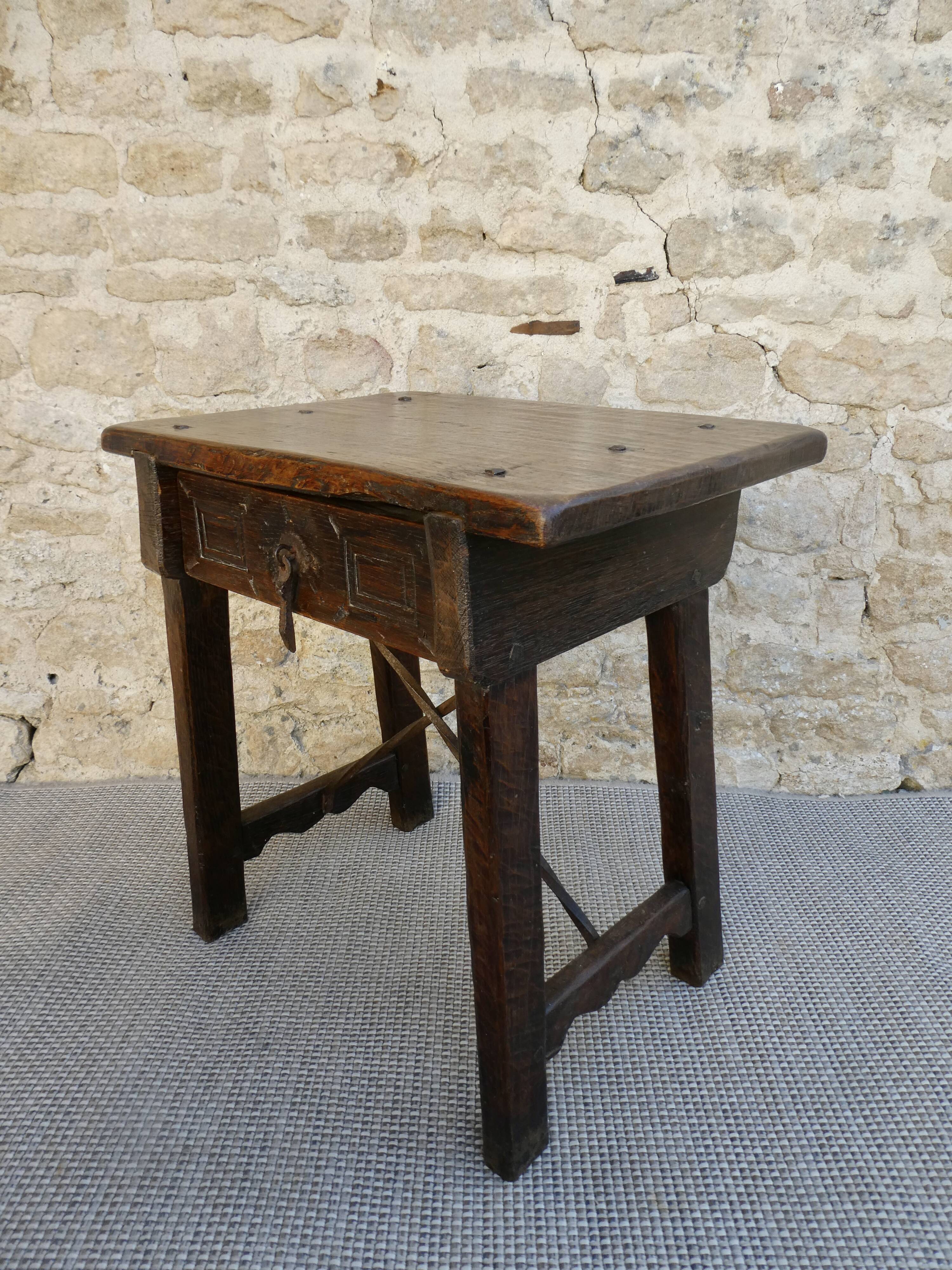 Night table, solid wood bedside, seventeenth century