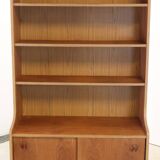 vintage bookcase with full on storage space.