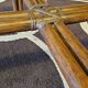 Bamboo and smoked glass coffee table 1970