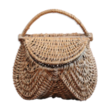 Vintage wicker bag with handle