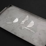 Botanical Engraved Vintage Serving Tray, 1940s