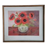 Chalk drawing Leo Kempel 1934 Picture  Width 60  Height 50 cm