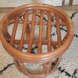 Bamboo and rattan stool