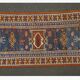 Tapis vintage en laine polychrome