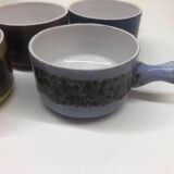 Set of 4 vintage ceramic fondue bowls